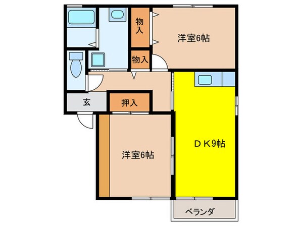 セジュールノリタケＢの物件間取画像